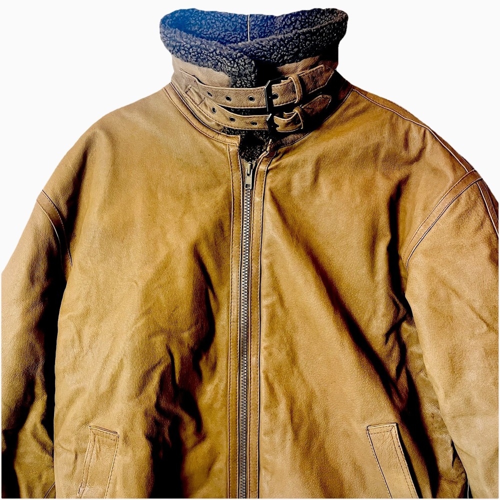 Vintage WILDA Genuine Leather Mens XXL Bomber /Aviator / Streetwear Jacket - Picture 8 of 14